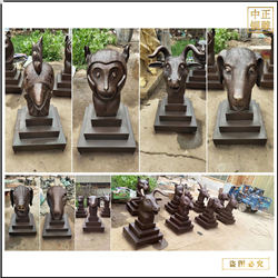 鑄銅關公 支持定制十二生肖銅雕塑