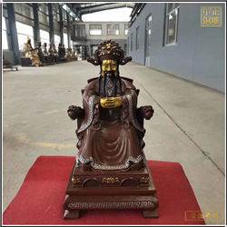 小型寺廟龍五爺財神銅像 小型寺廟龍五爺財神銅像