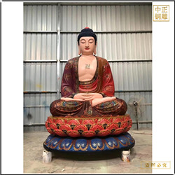 彩繪釋迦牟尼佛銅像佛 彩繪釋迦牟尼佛銅像佛