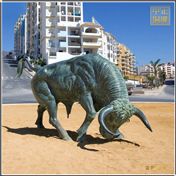 鑄銅關公 奮斗牛雕塑鑄造