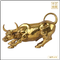 鑄銅關公 鎏金華爾街銅牛雕塑