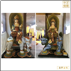 文殊銅像普賢銅像 文殊銅像普賢銅像