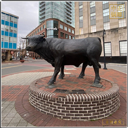 鑄銅關公 青銅牛雕塑