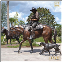 鑄銅關公 廣場銅馬雕塑