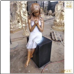 鑄銅關公 園林景觀西方人物雕塑