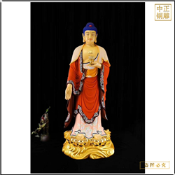 鑄銅關公 6米西方三圣銅佛像廠家