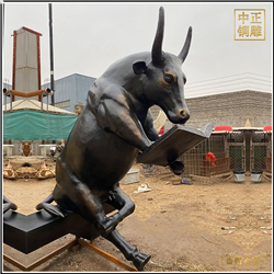 鑄銅關(guān)公 銅牛讀書(shū)雕塑