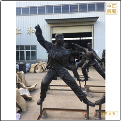 鑄銅關公 純銅現代人物群雕塑