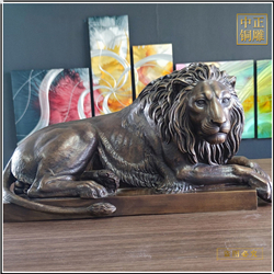 鑄銅關公 客廳銅獅子擺件