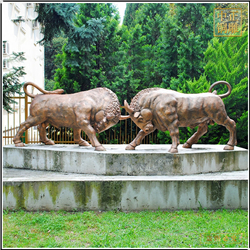 鑄銅關(guān)公 一對銅牛雕塑