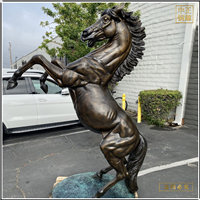 鑄銅關(guān)公 門口銅馬雕塑擺件