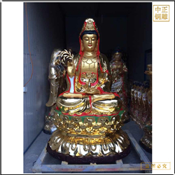 鑄銅關(guān)公 觀世音佛像價格做佛像的廠家