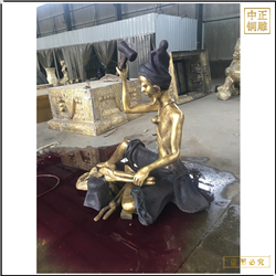 鑄銅關(guān)公 打鐵人物雕塑擺件