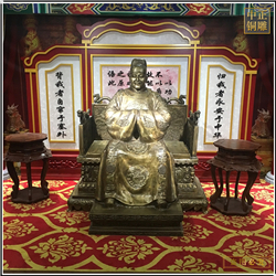 鑄銅關(guān)公 室內(nèi)銅雕塑擺件