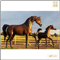 鑄銅關公 銅馬景觀雕塑