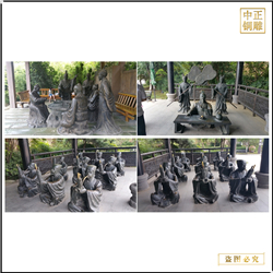 鑄銅關(guān)公 定制公園人物銅雕