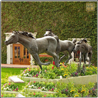 鑄銅關公 園林駿馬奔騰銅雕