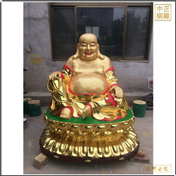 鑄銅關公 貼金彩繪5米彌勒佛銅像