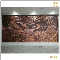 鑄銅關(guān)公 室內(nèi)鍛銅浮雕