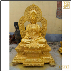 鑄銅關公 寺廟西方三圣銅像