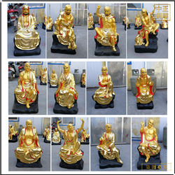 鑄銅關公 純銅十八羅漢佛像