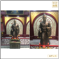 鑄銅關(guān)公 大型景區(qū)室內(nèi)人物站像雕塑