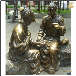 鑄銅關(guān)公 古代看病人物銅雕塑