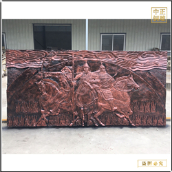 鑄銅關公 酒店大廳裝飾銅浮雕