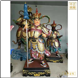 鑄銅關公 彩繪四大天王銅像加工