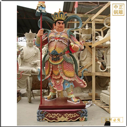 鑄銅關公 四大天王彩繪雕塑佛像報價