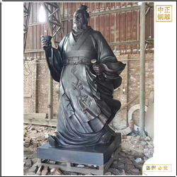 鑄銅關公 古代將軍喝酒雕塑