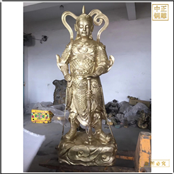鑄銅關(guān)公 制做鑄銅韋陀佛像