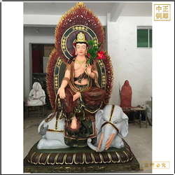 鑄銅關(guān)公 廠家供應(yīng)寺廟文殊普賢佛像