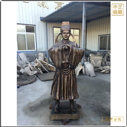 鑄銅關(guān)公 純銅行禮古代人物雕塑