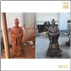 鑄銅關公 古代大臣人物銅雕塑