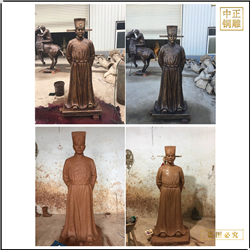 鑄銅關公 鑄造古代人物雕塑廠家