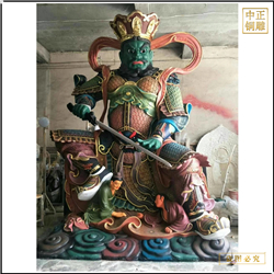 鑄銅關公 鑄銅四大天王像貼金廠家