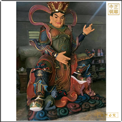 鑄銅關公 寺廟四大天王銅雕擺件