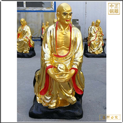 鑄銅關公 鑄銅十八羅漢金身佛像廠家