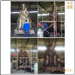 鑄銅關公 純銅徐若木銅雕塑