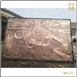 鑄銅關公 大型動物浮雕背景墻