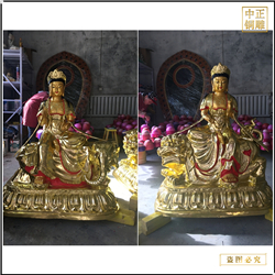 2.5米銅佛像文殊普賢坐像 2.5米銅佛像文殊普賢坐像