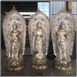 鑄銅關公 廟宇西方三圣銅像