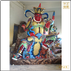 純銅四大天王菩薩佛像擺件 純銅四大天王菩薩佛像擺件