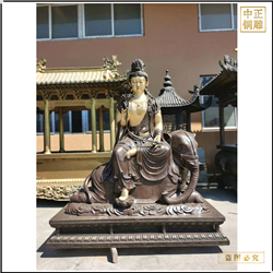 鑄銅關公 批發文殊普賢菩薩銅佛像