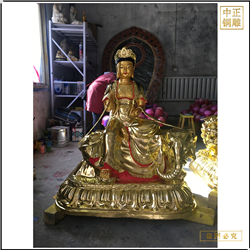 鑄銅關公 寺廟文殊普賢菩薩廠家