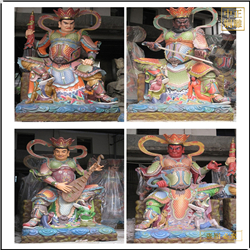 鑄銅四大天王銅雕像 鑄銅四大天王銅雕像