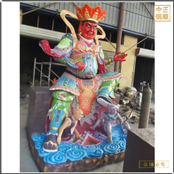 四大天王銅神像彩繪佛像 四大天王銅神像彩繪佛像