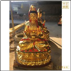 鑄銅關公 貼金觀世音菩薩雕塑鑄造