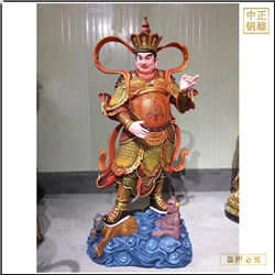 鑄銅關公 彩繪坐像四大天王佛像制作